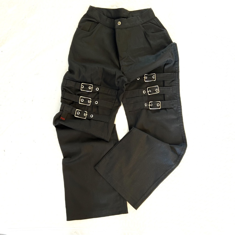 Wide Leg Buckle Pants